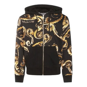 VERSACE Baroque Pattern Zip-Up Hoodie by Versace